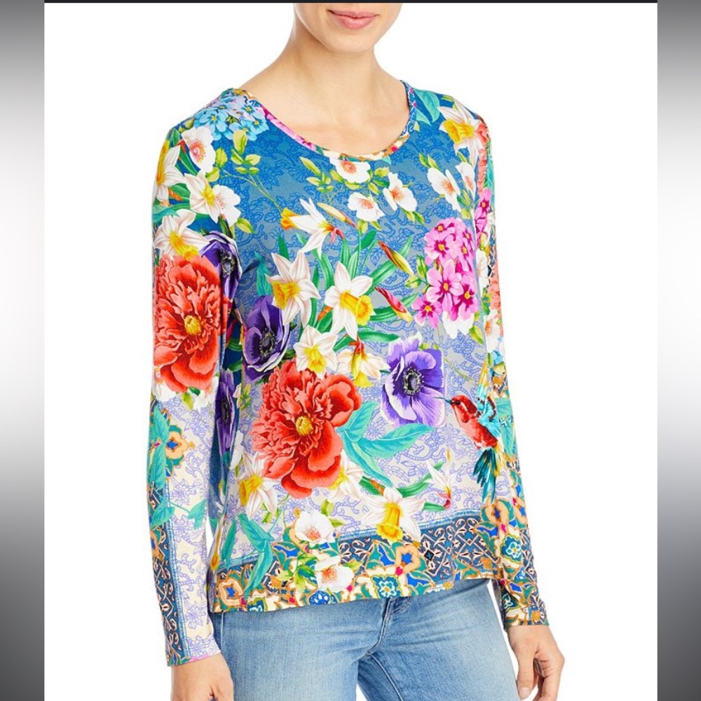 Johnny Was Sunrise Favorite Floral Long Sleeve Tee